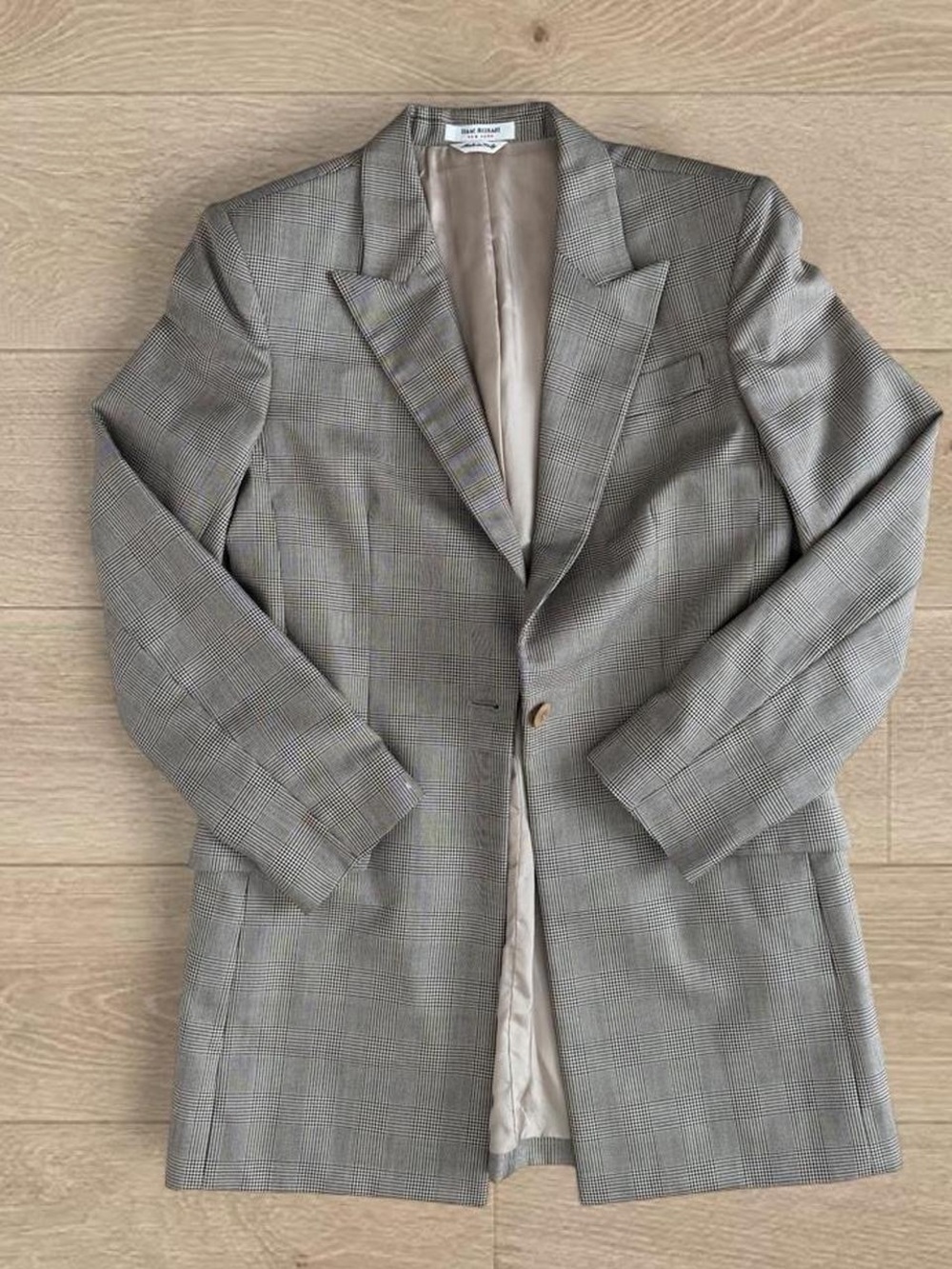 Vintage Isaac Mizrahi silk/wool Glen Plaid women’s Blazer